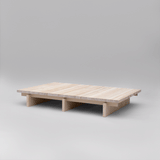 Nova - Mesa de centro rectangular en madera maciza de pino 135,2 cm