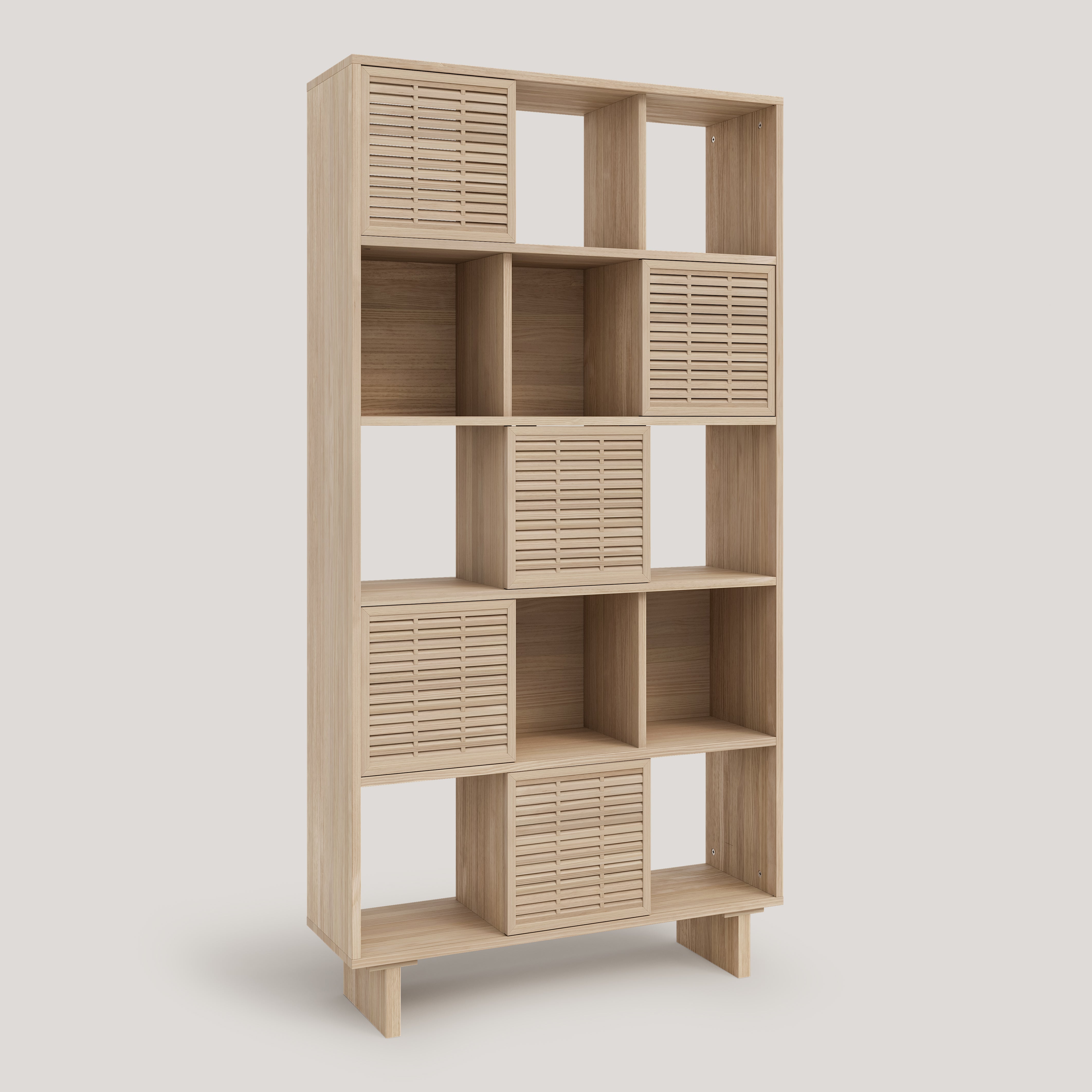 アントステラ　BOOKCASE　723 Bookcase Estreta in pine with 5 doors 98 cm