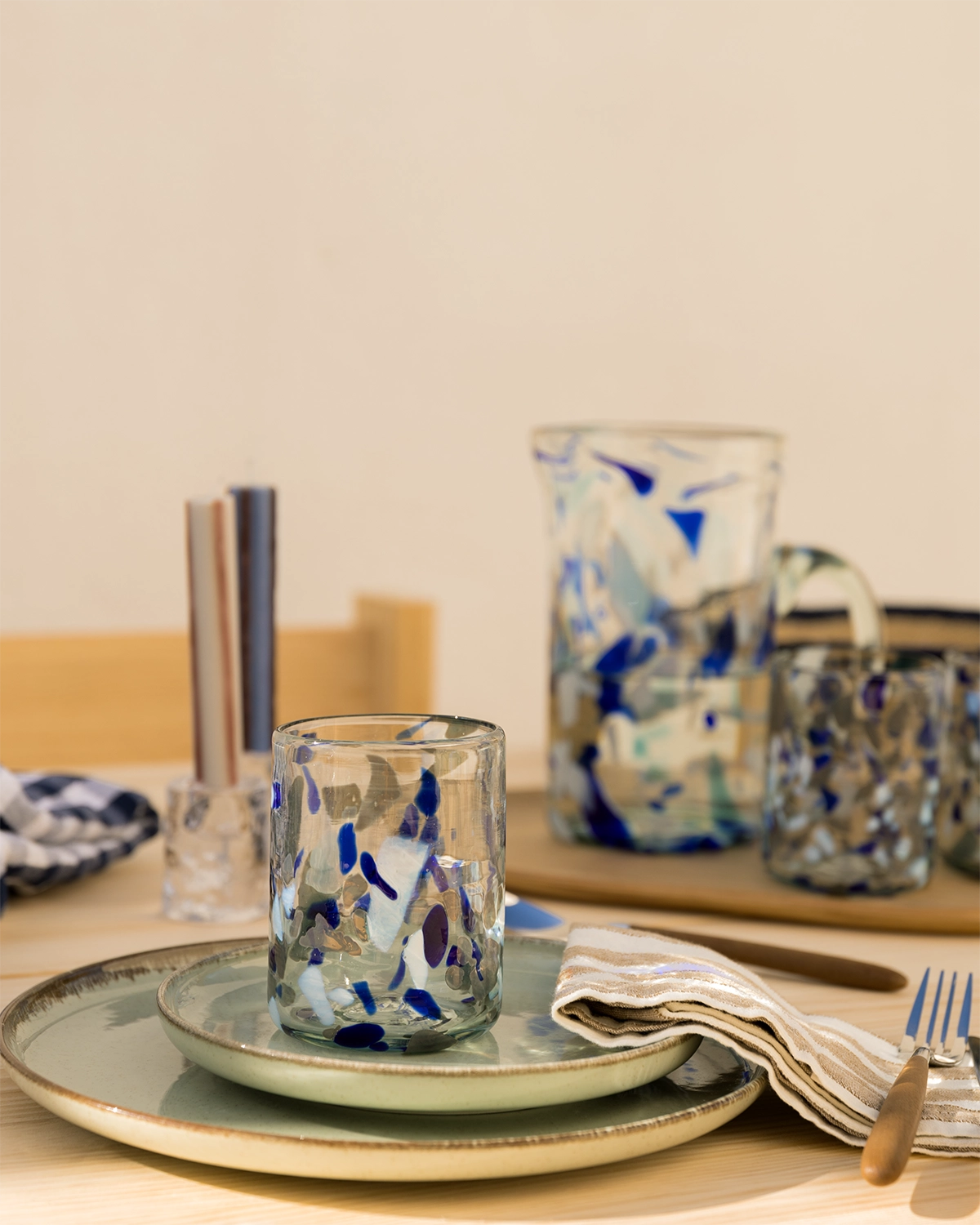 Alaró Mundgeblasene Glaskaraffe