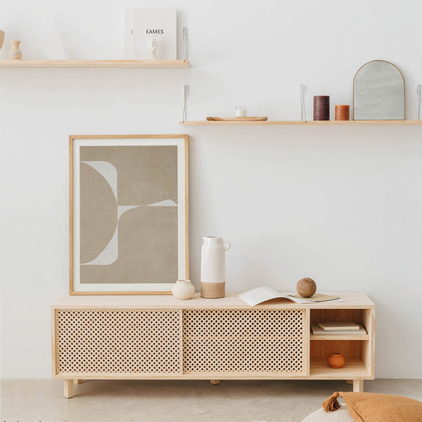 Mora TV-Möbel aus Kiefer mit 2 Gittertüren 150 cm 