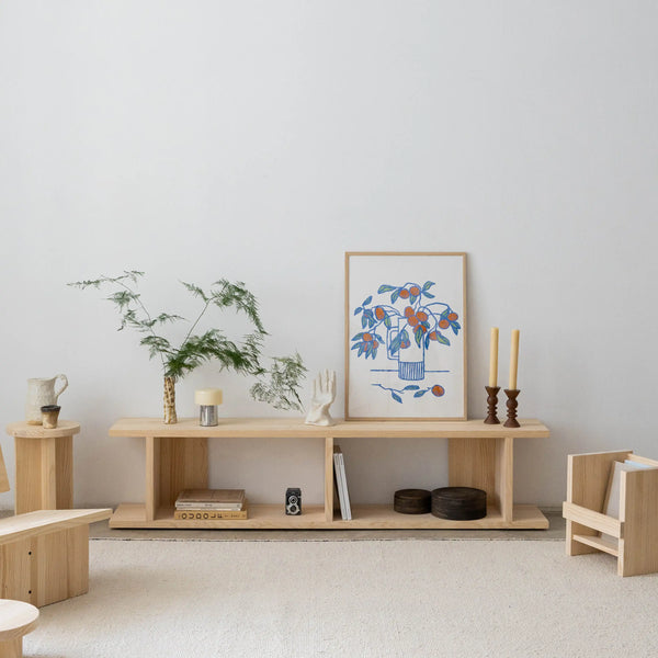 Montgó solid wood TV stand 180 x 40.4 cm