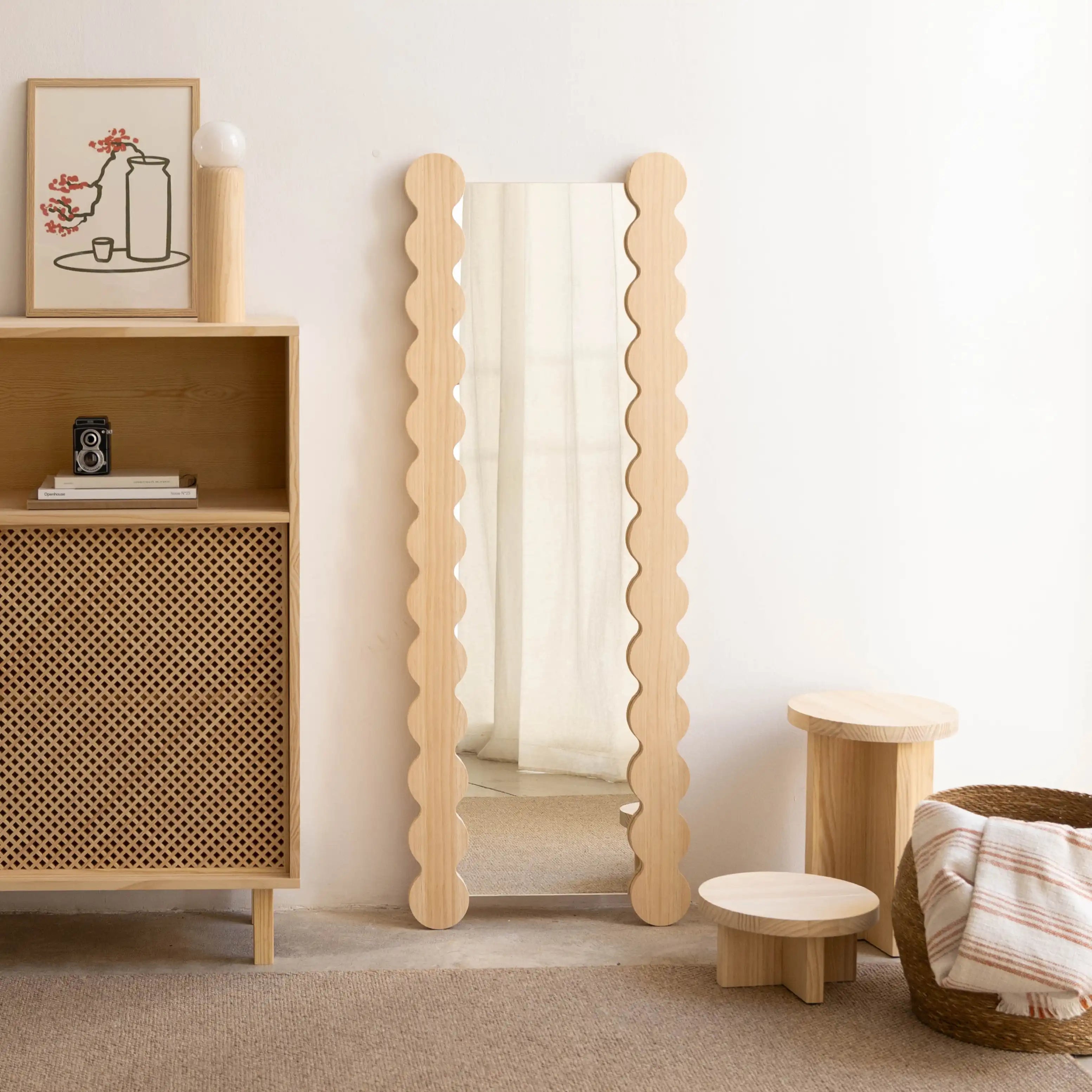 Miroir en bois massif Salada 52 x 143 cm