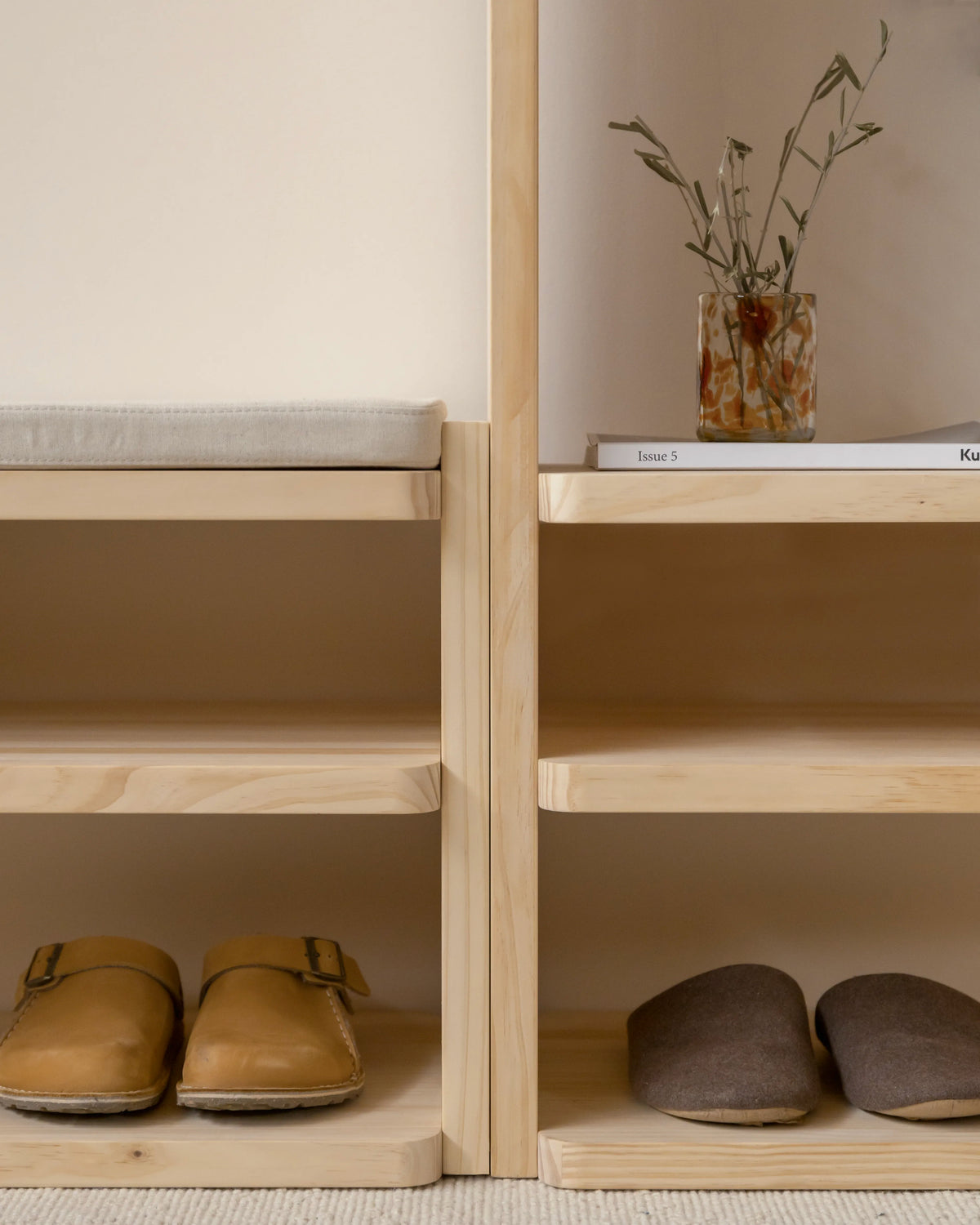 Natural unvarnished and Natural varnished