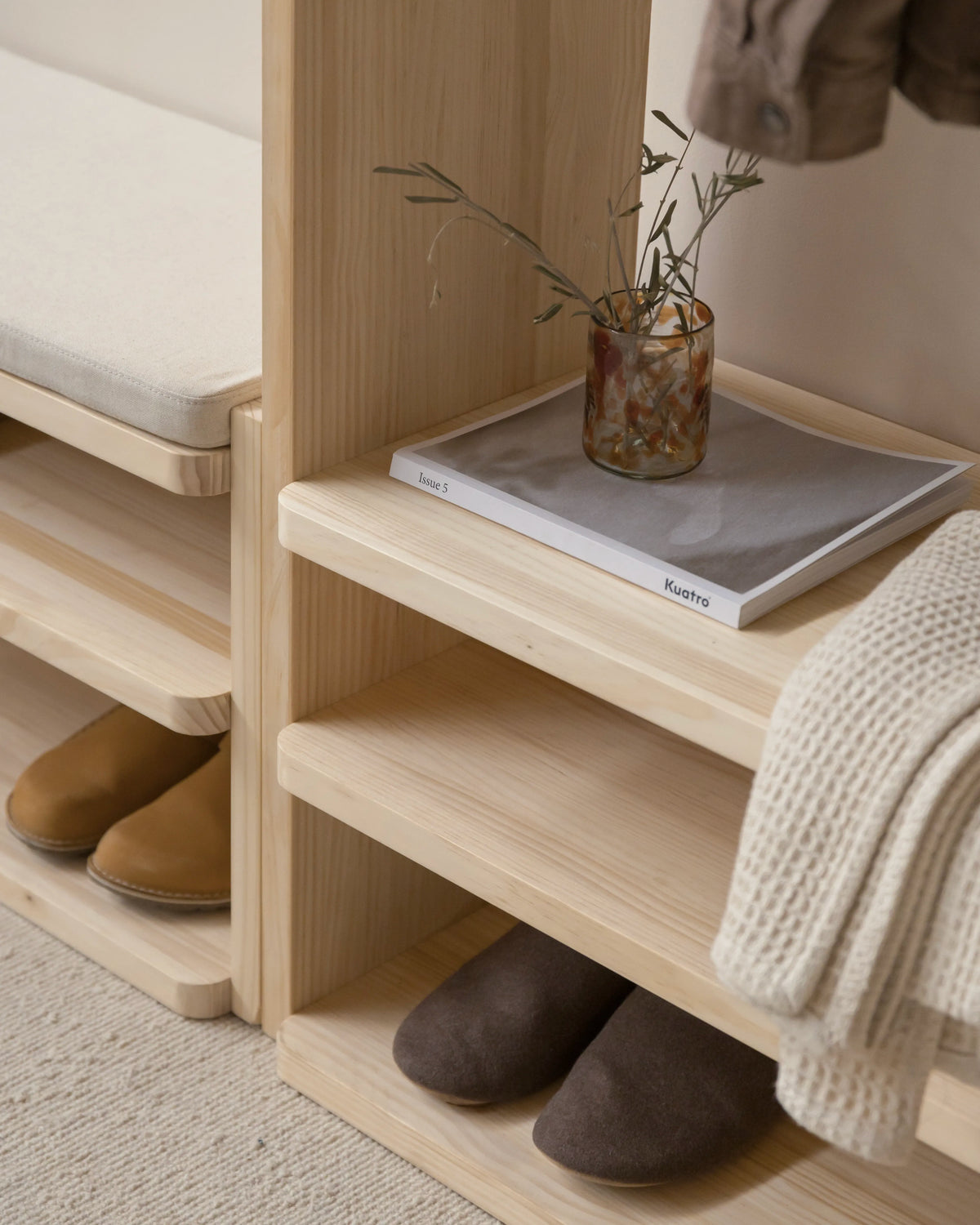 Natural unvarnished and Natural varnished