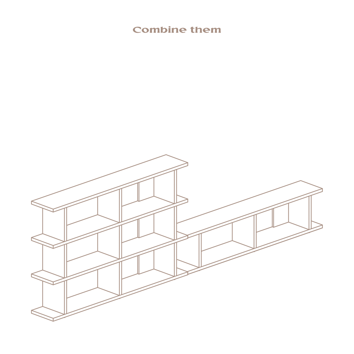 Bibliothèque en bois massif Montgó 180 x 115,2 cm