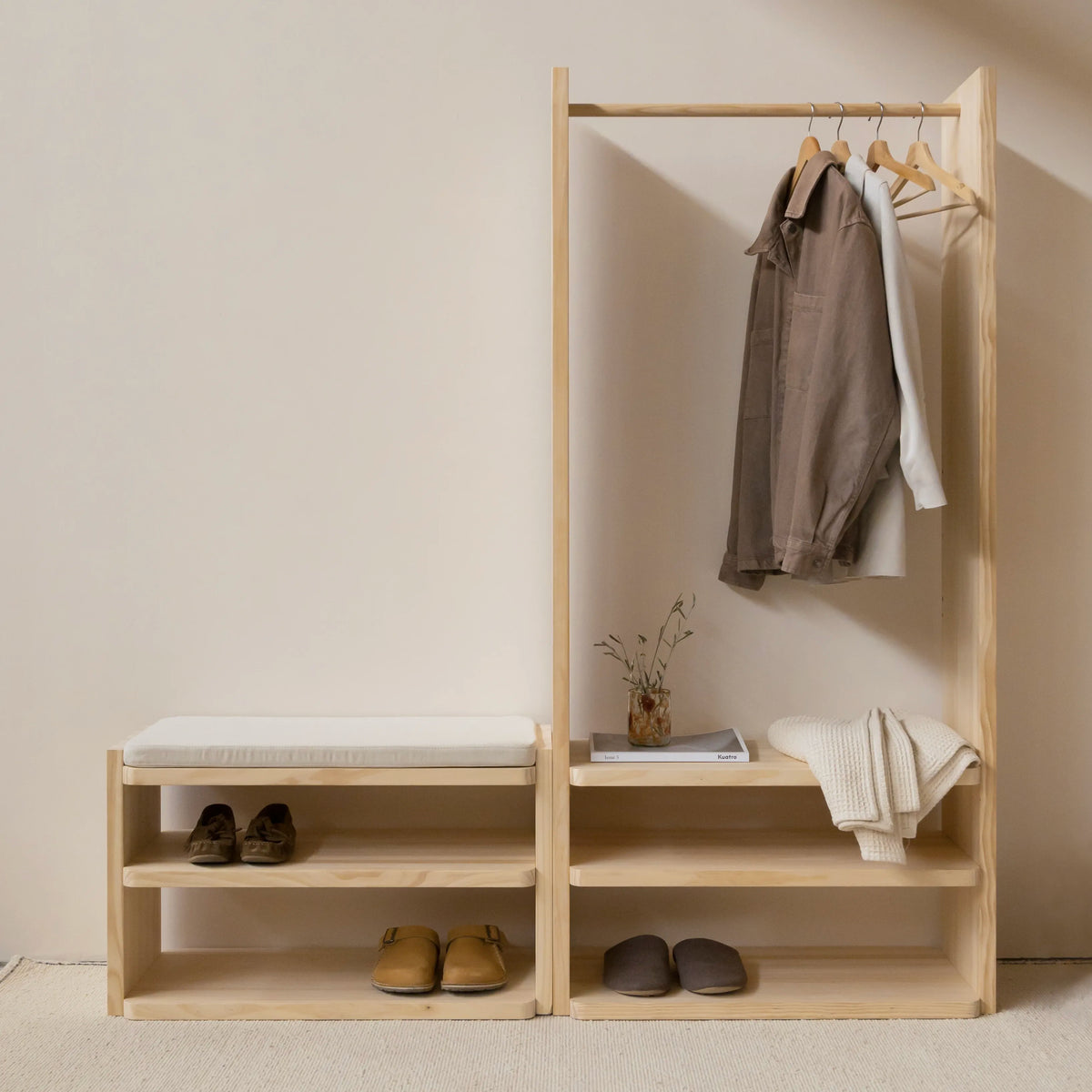 Natural unvarnished and Natural varnished