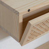 Natural wood wall hallway cabinet 95cm - Ibiza