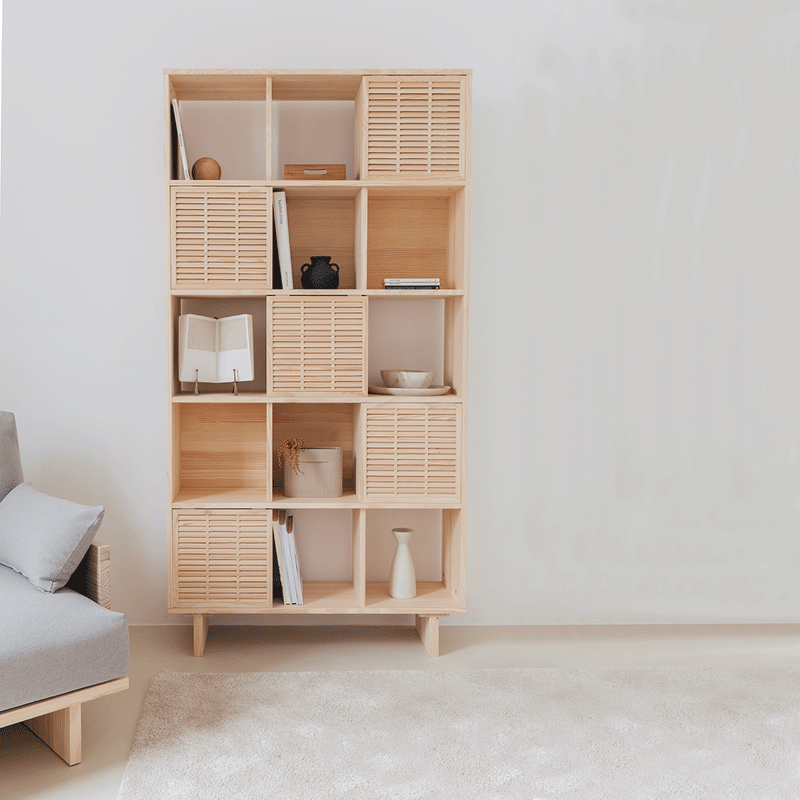  NNDQ Librería de pie de madera con 5 estantes, muebles