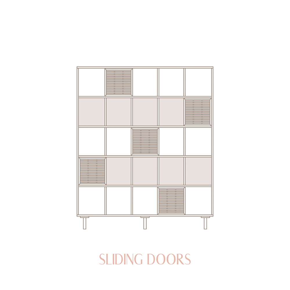 Bookcase Xelida In Pine With 5 Or 10 Mallorquina Doors 160cm Naan bookcase-xelida-in-pine-with-5-or-10-mallorquina-doors-160cm-naan