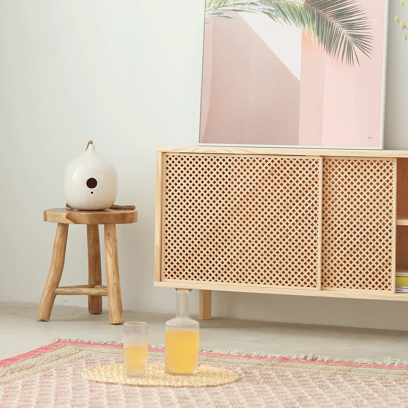 Lattice sideboard door