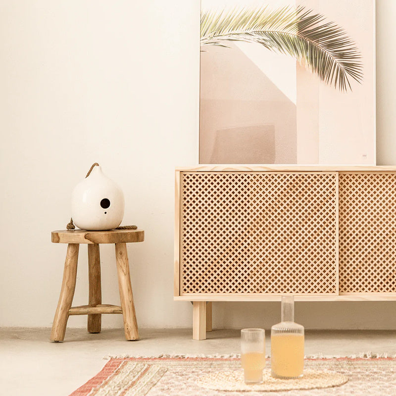 Lattice sideboard door